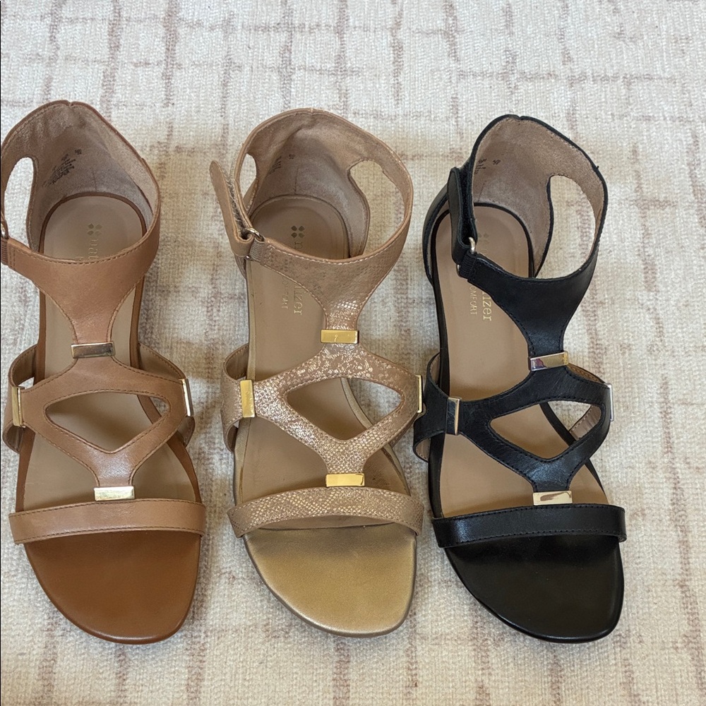 EUC Lot of 3 Pairs Naturalizer Juniper Gladiator Sandals